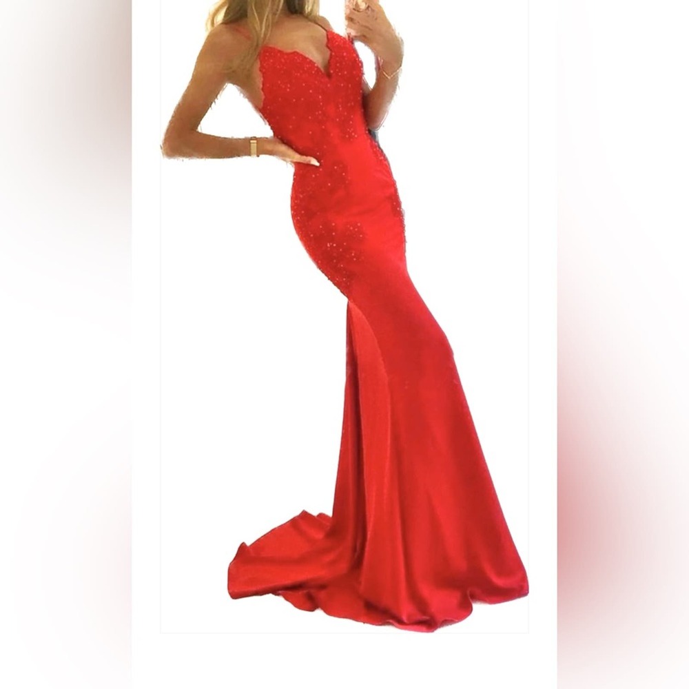 Red Mermaid Prom dress